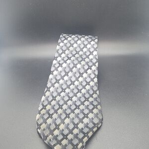 Van Heusen Geometric Black and Gray Tie